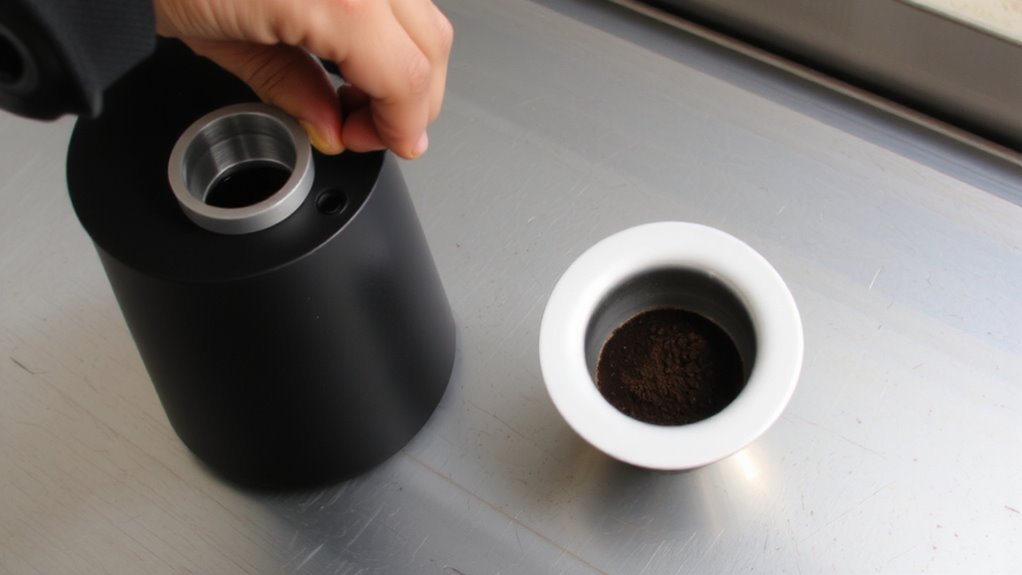 adjust grind coarser for less static