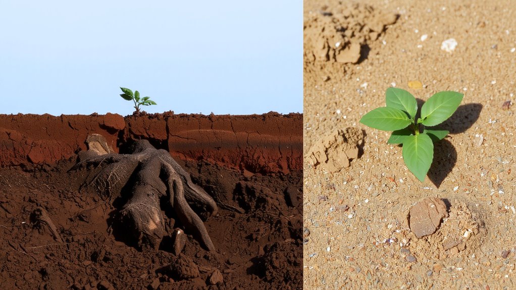 clay and sandy soil impacts