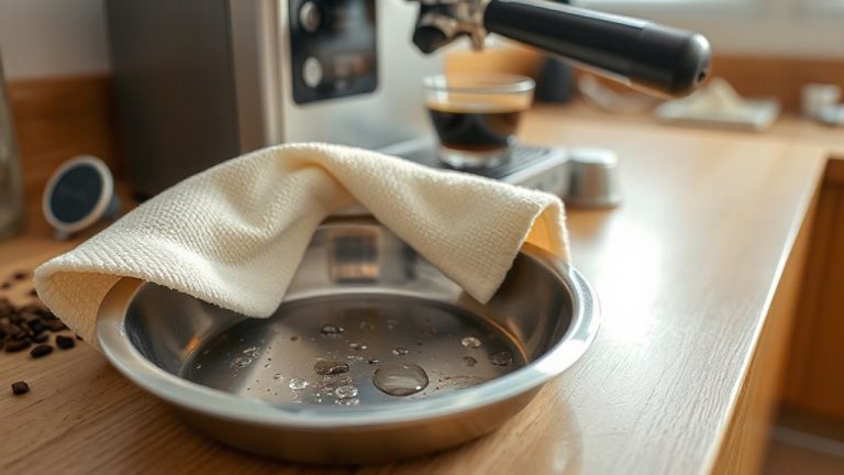 clean drip tray daily