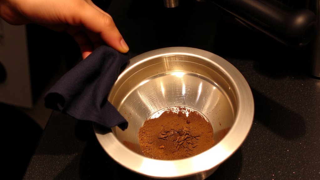 clean portafilter for accurate tests