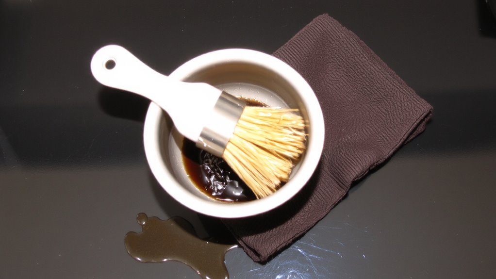 clean portafilter handle thoroughly