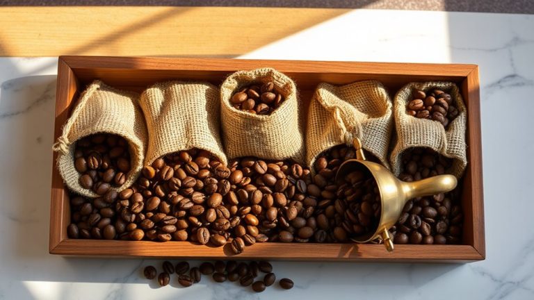 coffee bean origin sampler