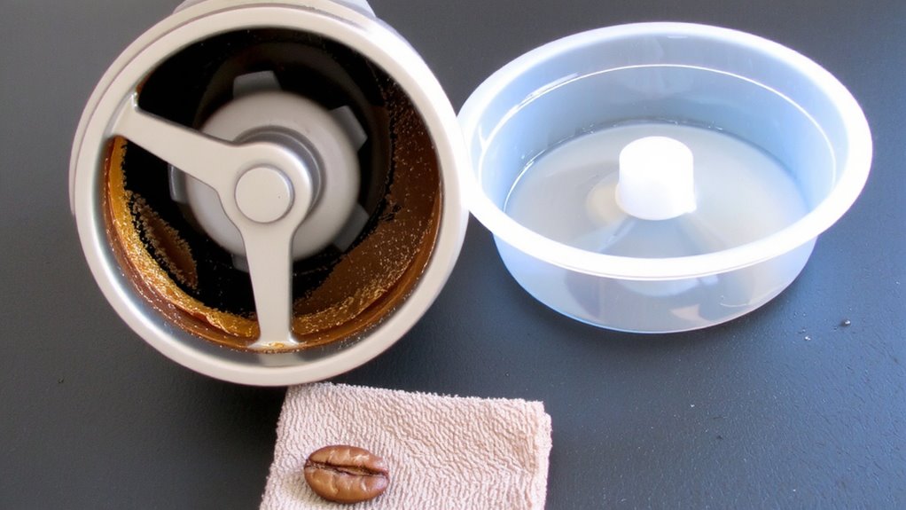 coffee oil degrades grinder performance