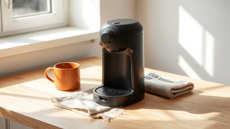 compact coffee makers minimalist display