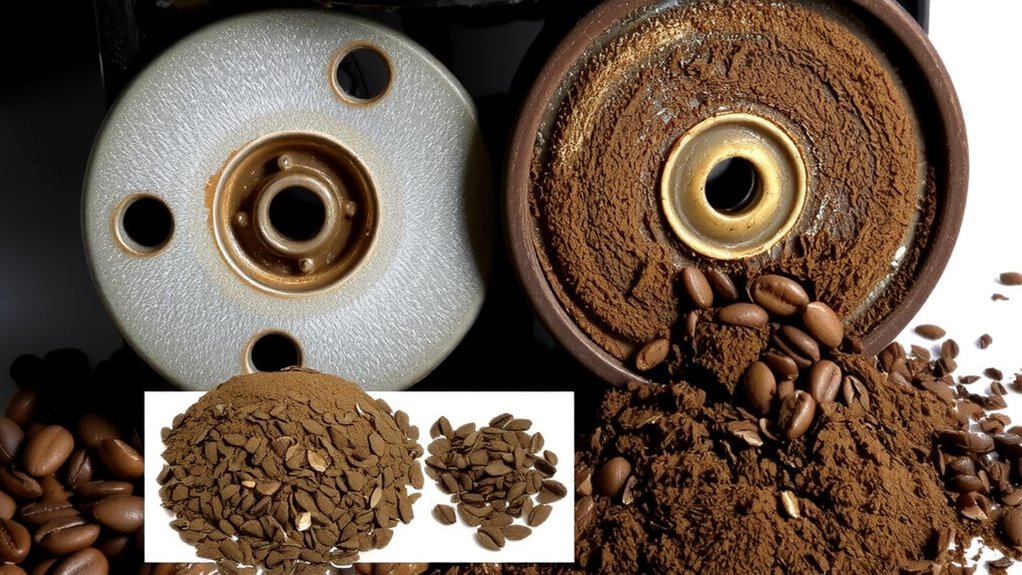dull burrs cause inconsistent grind