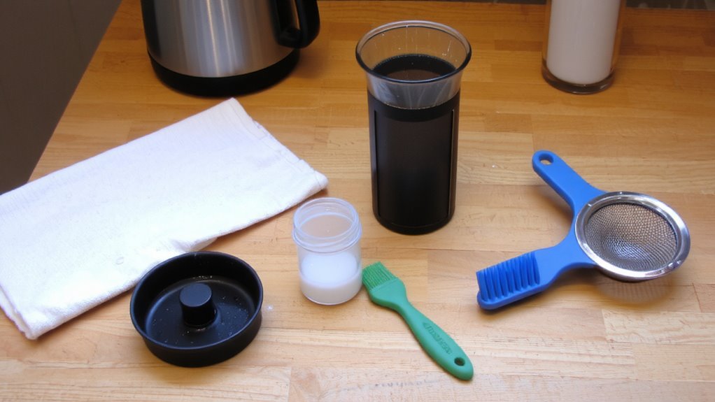 essential coffee cleaning supplies