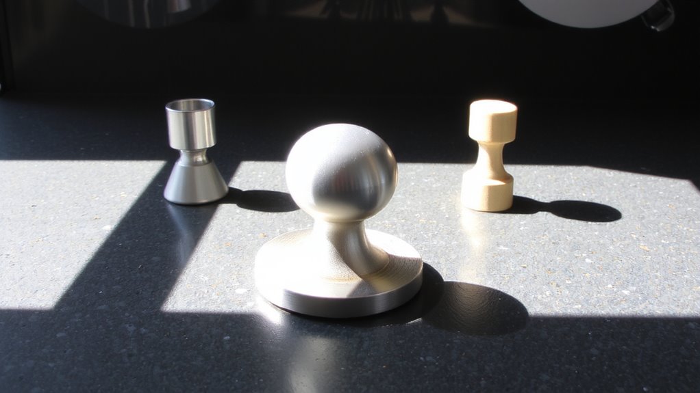 flat tampers ensure even compression
