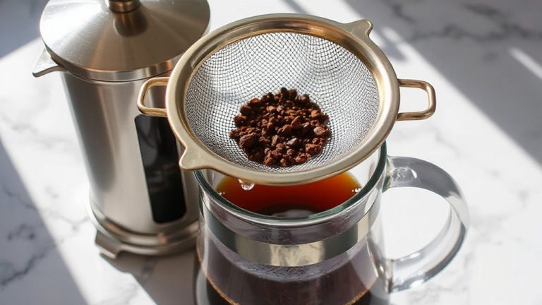 french press cold brew straining