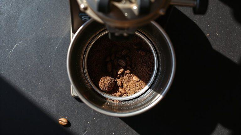 grinder retaining coffee residue