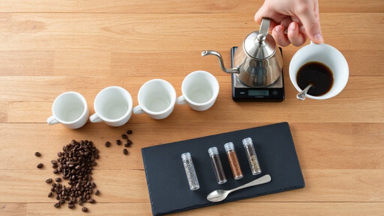 home coffee tasting setup