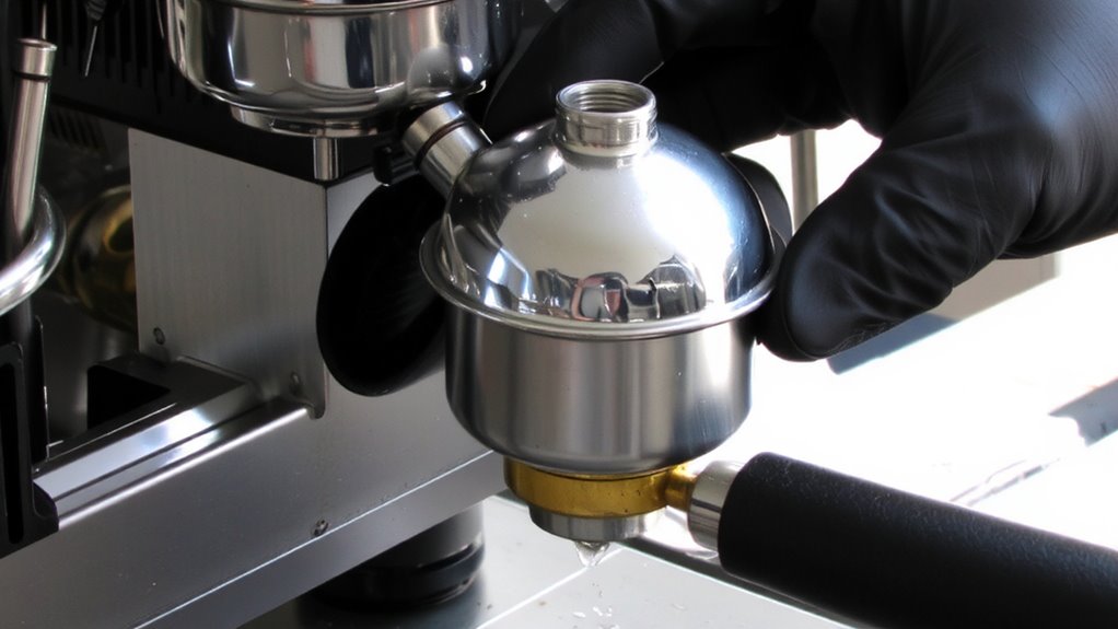 inspect preinfusion chamber carefully