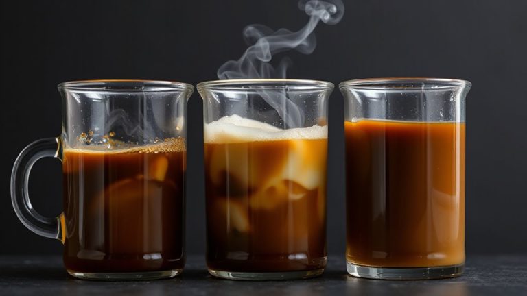 lipid solubility in hot coffee