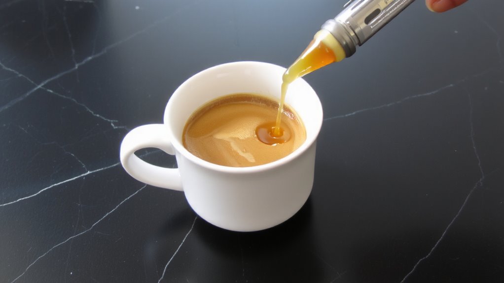low viscosity syrups preserve crema