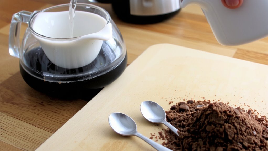 measure water with measuring cup