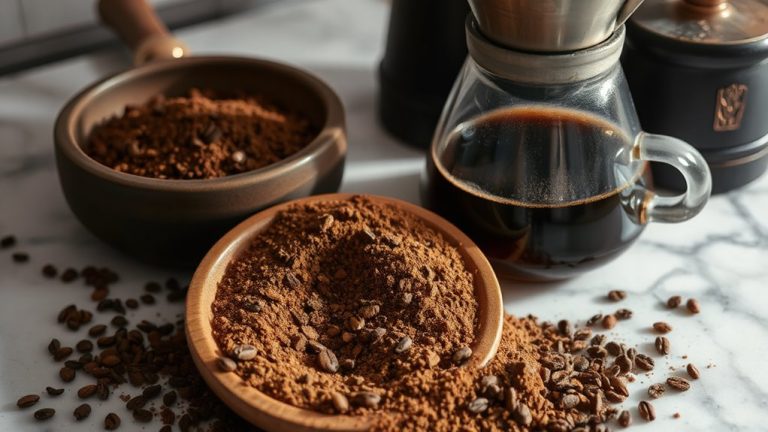pour over coffee grinds