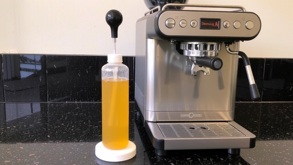 prepare machine before descaling