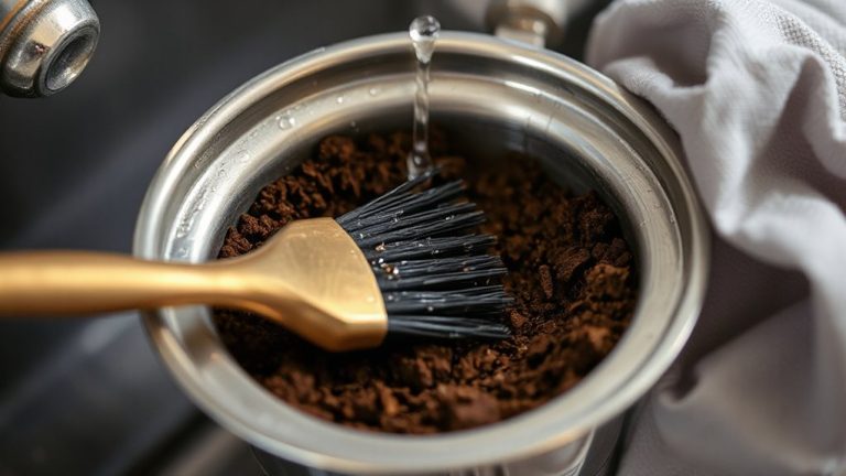 remove hardened coffee residue