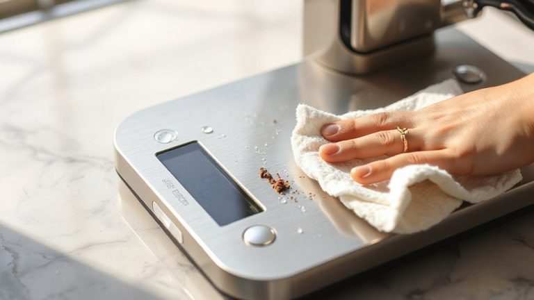 sanitize coffee scale residue