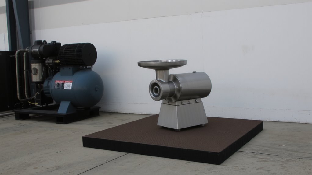 separate grinders from noisy equipment