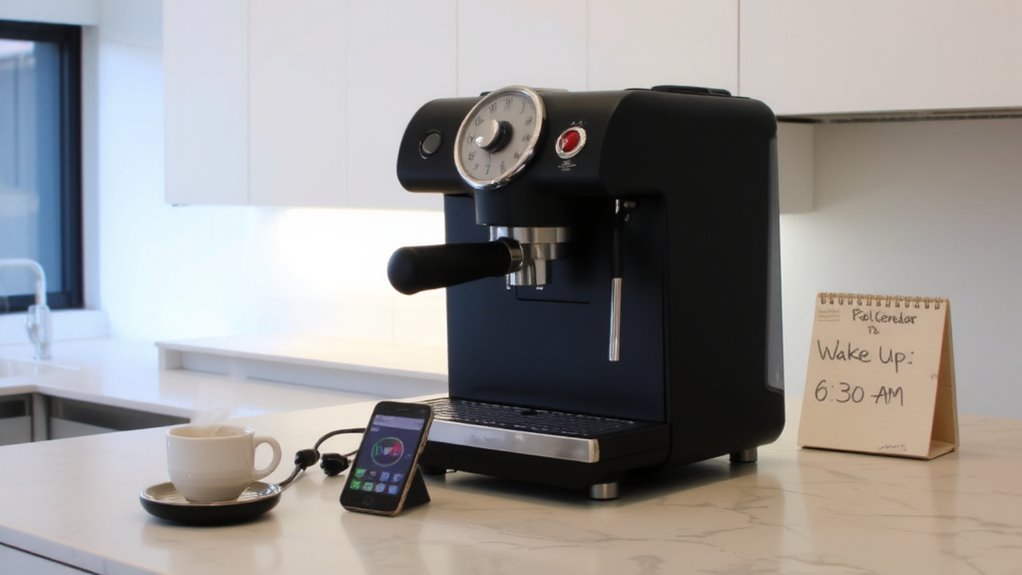 smartphone controlled morning espresso start