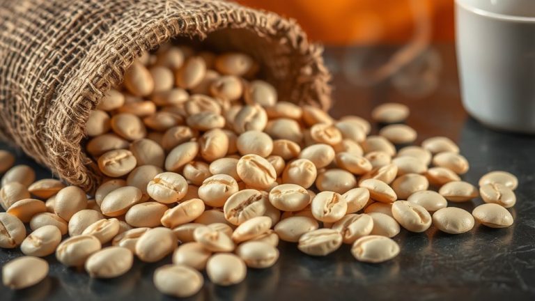 smooth rich white coffee beans