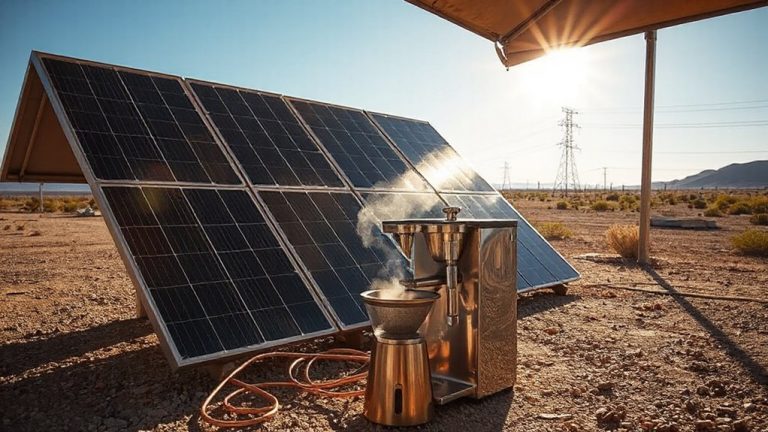 solar powered coffee cart grinder