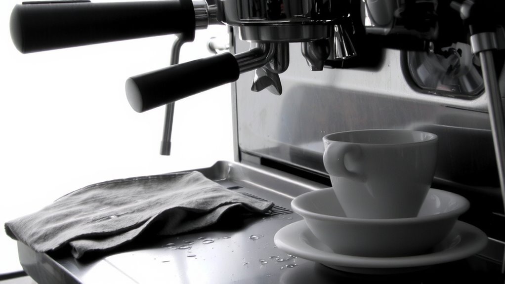 stainless steel and glass surfaces