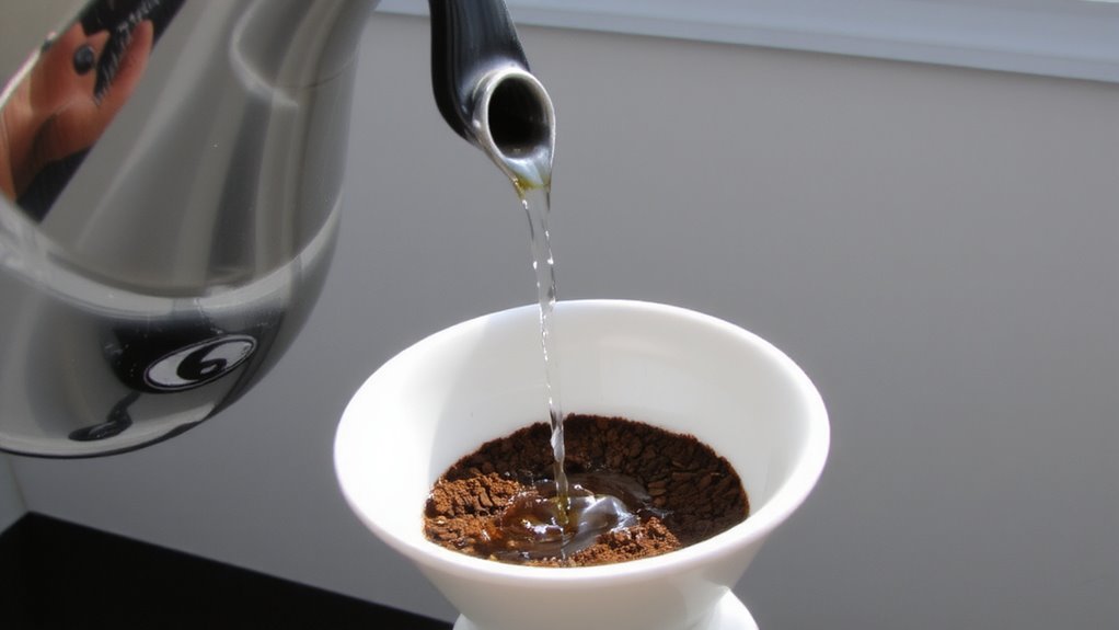 steady pour prevents channeling