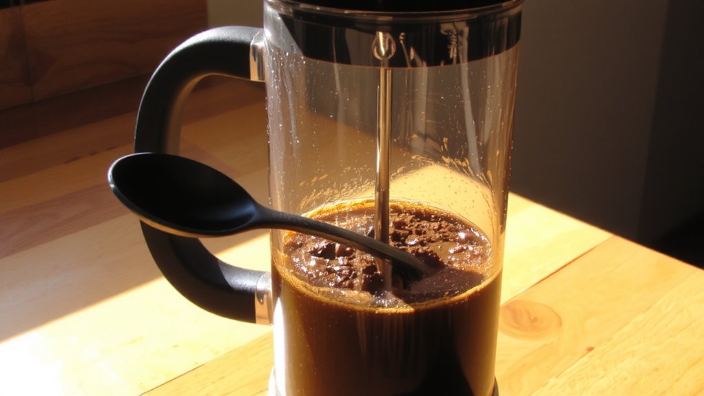 stir gently avoid over extraction