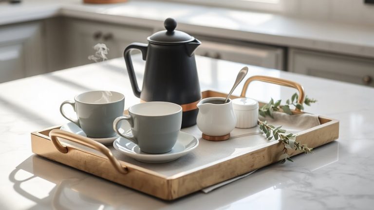 stylish coffee service trays