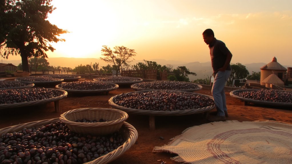 sun drying coffee cherries properly