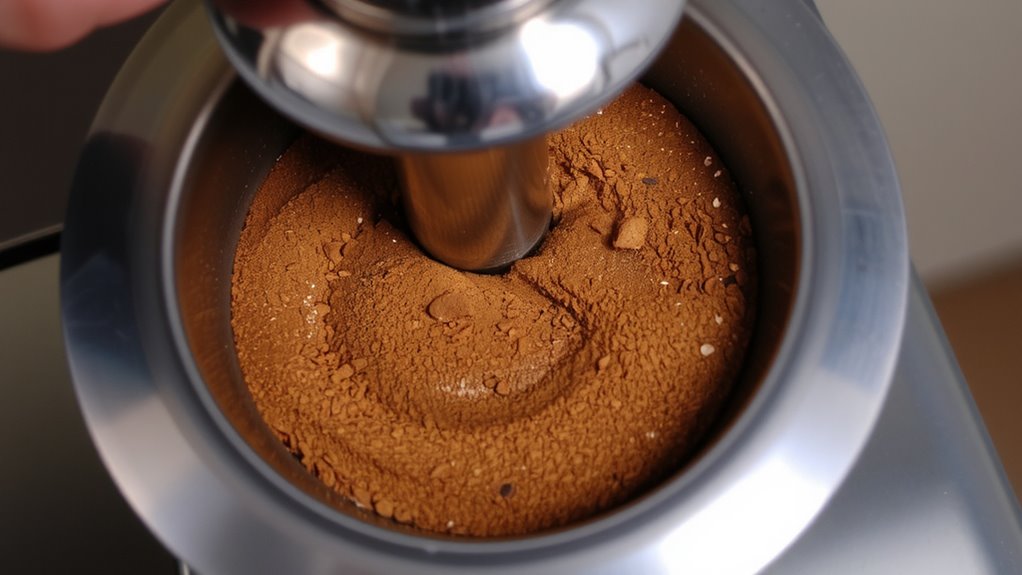 tamp with steady level pressure