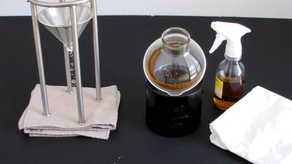 vinegar or cafiza solution