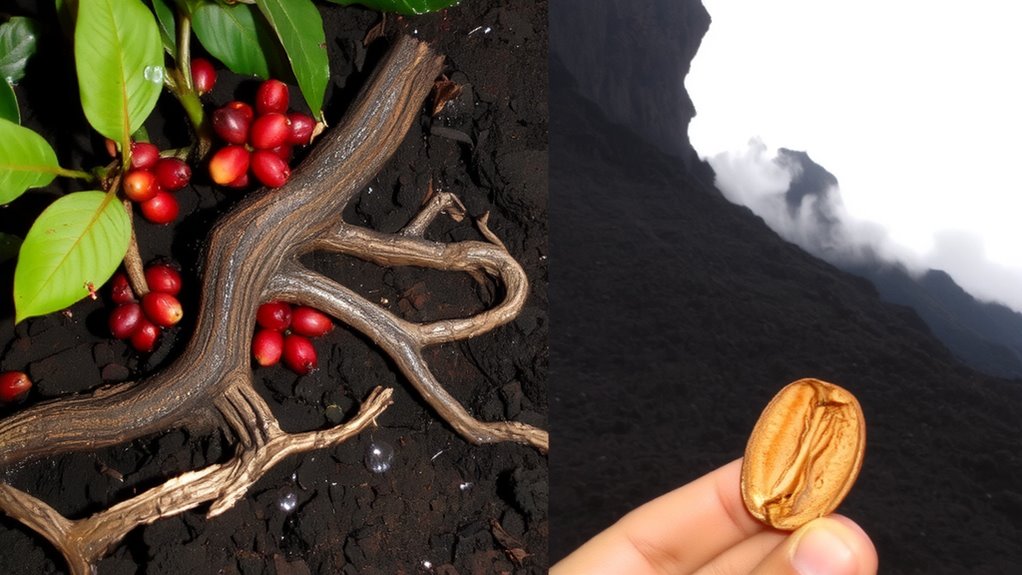 volcanic soil enhances java coffee