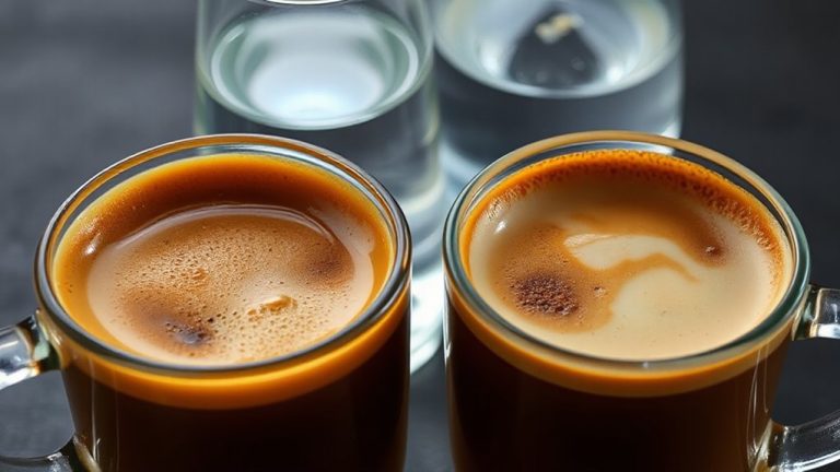water composition and crema stability