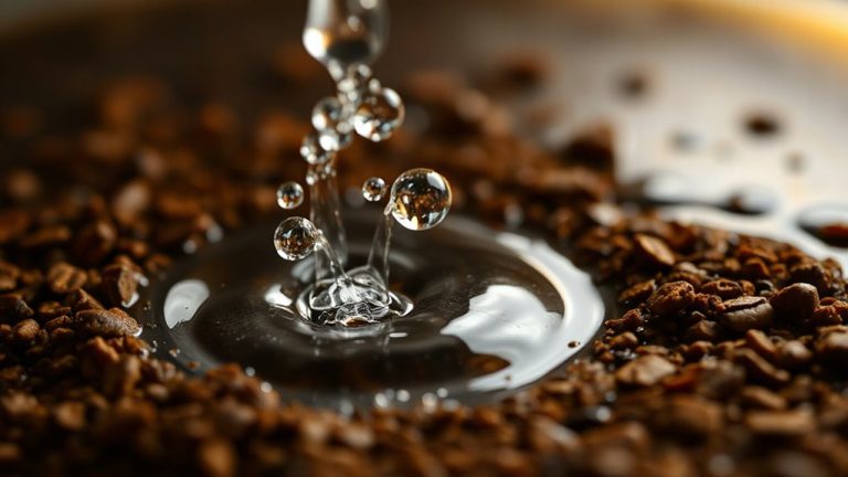 water saturates coffee particles