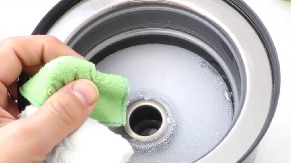 wipe with soapy cloth